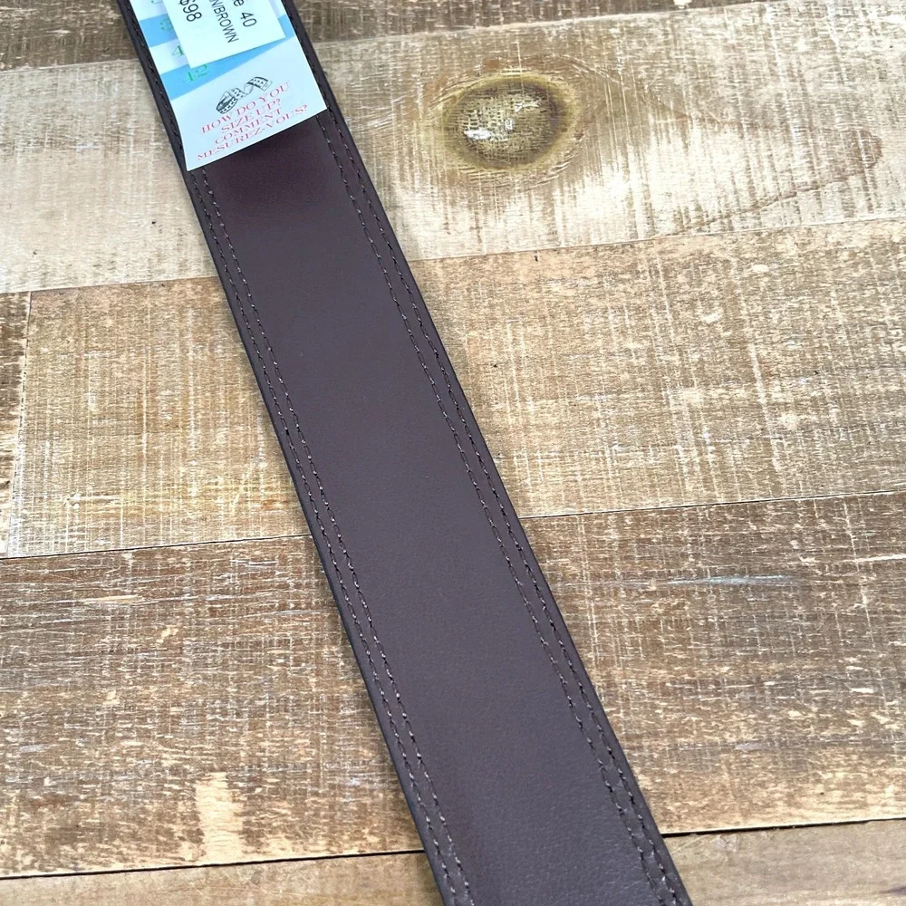 New Robert Graham Barolo Reversible Belt Mens 40 Tan/Brown Leather Classic $98‎
